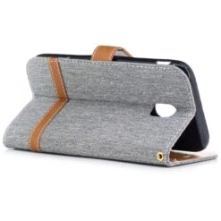 Etui Portefeuille Galaxy J3 2017 Jean Gris -All For Phone Magasin etui galaxy j3 2017 frac2418 4