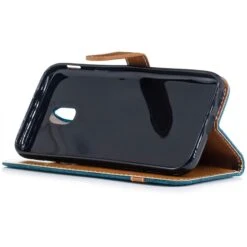 Etui Portefeuille Galaxy J3 2017 Jean Vert -All For Phone Magasin etui galaxy j3 2017 frac2419 5