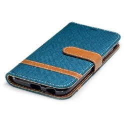Etui Portefeuille Galaxy J3 2017 Jean Vert -All For Phone Magasin etui galaxy j3 2017 frac2419 6