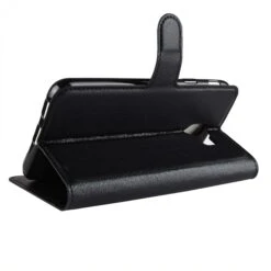 Etui Samsung Galaxy J4 2018 Simili-cuir Litchi Noir -All For Phone Magasin etui galaxy j4 2018 frac2737 4