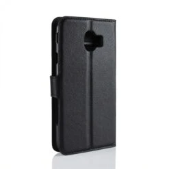 Etui Samsung Galaxy J4 2018 Simili-cuir Litchi Noir -All For Phone Magasin etui galaxy j4 2018 frac2737 5