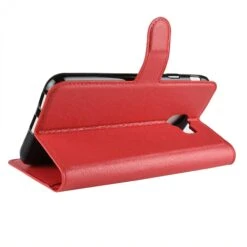 Etui Samsung Galaxy J4 2018 Simili-cuir Litchi Rouge -All For Phone Magasin etui galaxy j4 2018 frac2739 4