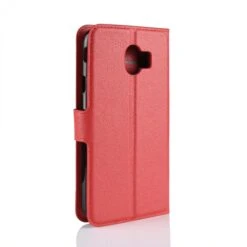 Etui Samsung Galaxy J4 2018 Simili-cuir Litchi Rouge -All For Phone Magasin etui galaxy j4 2018 frac2739 5