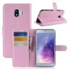 Etui Samsung Galaxy J4 2018 Simili-cuir Litchi Rose