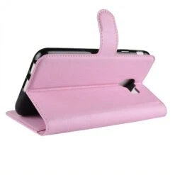 Etui Samsung Galaxy J4 2018 Simili-cuir Litchi Rose -All For Phone Magasin etui galaxy j4 2018 frac2740 4