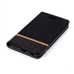 Etui Samsung Portefeuille Galaxy J4 2018 Avec Tissu Extérieur Noir -All For Phone Magasin etui galaxy j4 2018 frac2764 2