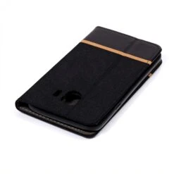 Etui Samsung Portefeuille Galaxy J4 2018 Avec Tissu Extérieur Noir -All For Phone Magasin etui galaxy j4 2018 frac2764 3