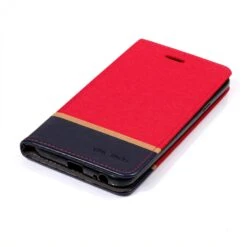 Etui Samsung Portefeuille Galaxy J4 2018 Avec Tissu Extérieur Rouge -All For Phone Magasin etui galaxy j4 2018 frac2766 3