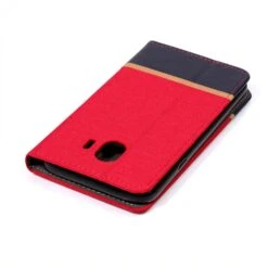 Etui Samsung Portefeuille Galaxy J4 2018 Avec Tissu Extérieur Rouge -All For Phone Magasin etui galaxy j4 2018 frac2766 4