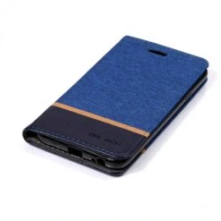 Etui Samsung Portefeuille Galaxy J4 2018 Avec Tissu Extérieur Bleu -All For Phone Magasin etui galaxy j4 2018 frac2767 2