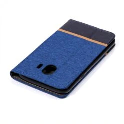 Etui Samsung Portefeuille Galaxy J4 2018 Avec Tissu Extérieur Bleu -All For Phone Magasin etui galaxy j4 2018 frac2767 3