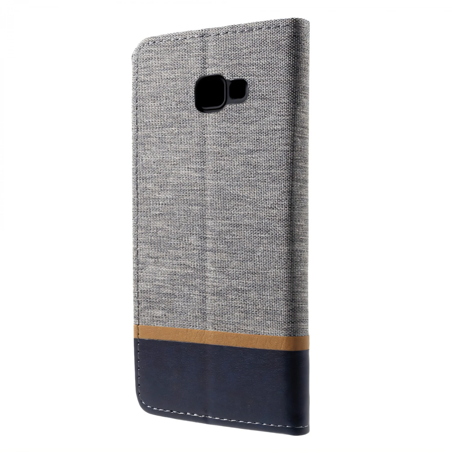 Etui Portefeuille Samsung Galaxy J4+ Et Galaxy J4 Prime Style Tissus Gris 4 Etui Portefeuille Samsung Galaxy J4+ Et Galaxy J4 Prime Style Tissus Gris – Image 2