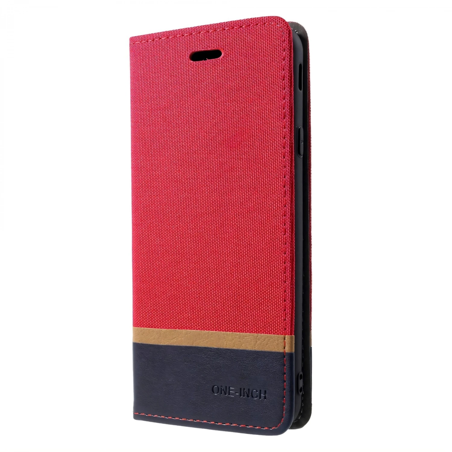 Etui Portefeuille Samsung Galaxy J4+ Et Galaxy J4 Prime Style Tissus Rouge 5 Etui Portefeuille Samsung Galaxy J4+ Et Galaxy J4 Prime Style Tissus Rouge – Image 3