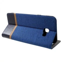 Etui Portefeuille Samsung Galaxy J4+ Et Galaxy J4 Prime Style Tissus Bleu -All For Phone Magasin etui galaxy j4 frac2800 3