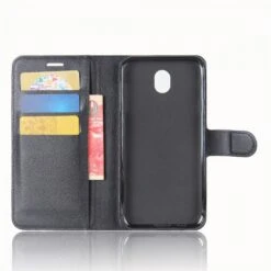 Etui Portefeuille Galaxy J5 2017 Style Cuir Noir -All For Phone Magasin etui galaxy j5 2017 frac2407 2