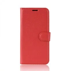 Etui Samsung Galaxy J6 2018 Simili-cuir Litchi Rouge -All For Phone Magasin etui galaxy j6 2018 frac2735 1