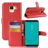 Etui Samsung Galaxy J6 2018 Simili-cuir Litchi Rouge -All For Phone Magasin etui galaxy j6 2018 frac2735