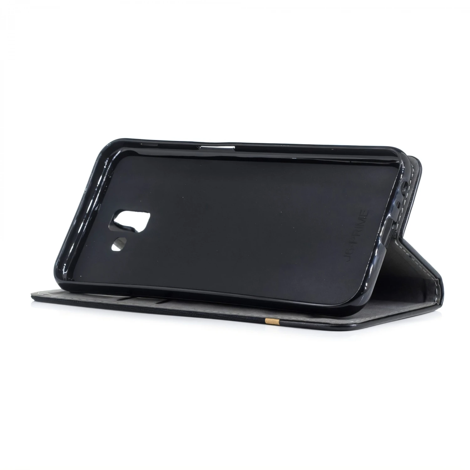 Etui Portefeuille Samsung Galaxy J6+ Et Galaxy J6 Prime Avec Tissu Extérieur Noir 7 Etui Portefeuille Samsung Galaxy J6+ Et Galaxy J6 Prime Avec Tissu Extérieur Noir – Image 5