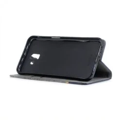 Etui Portefeuille Samsung Galaxy J6+ Et Galaxy J6 Prime Avec Tissu Extérieur Gris -All For Phone Magasin etui galaxy j6 plus frac2794 3