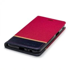 Etui Portefeuille Samsung Galaxy J6+ Et Galaxy J6 Prime Avec Tissu Extérieur Rouge -All For Phone Magasin etui galaxy j6 plus frac2795 4