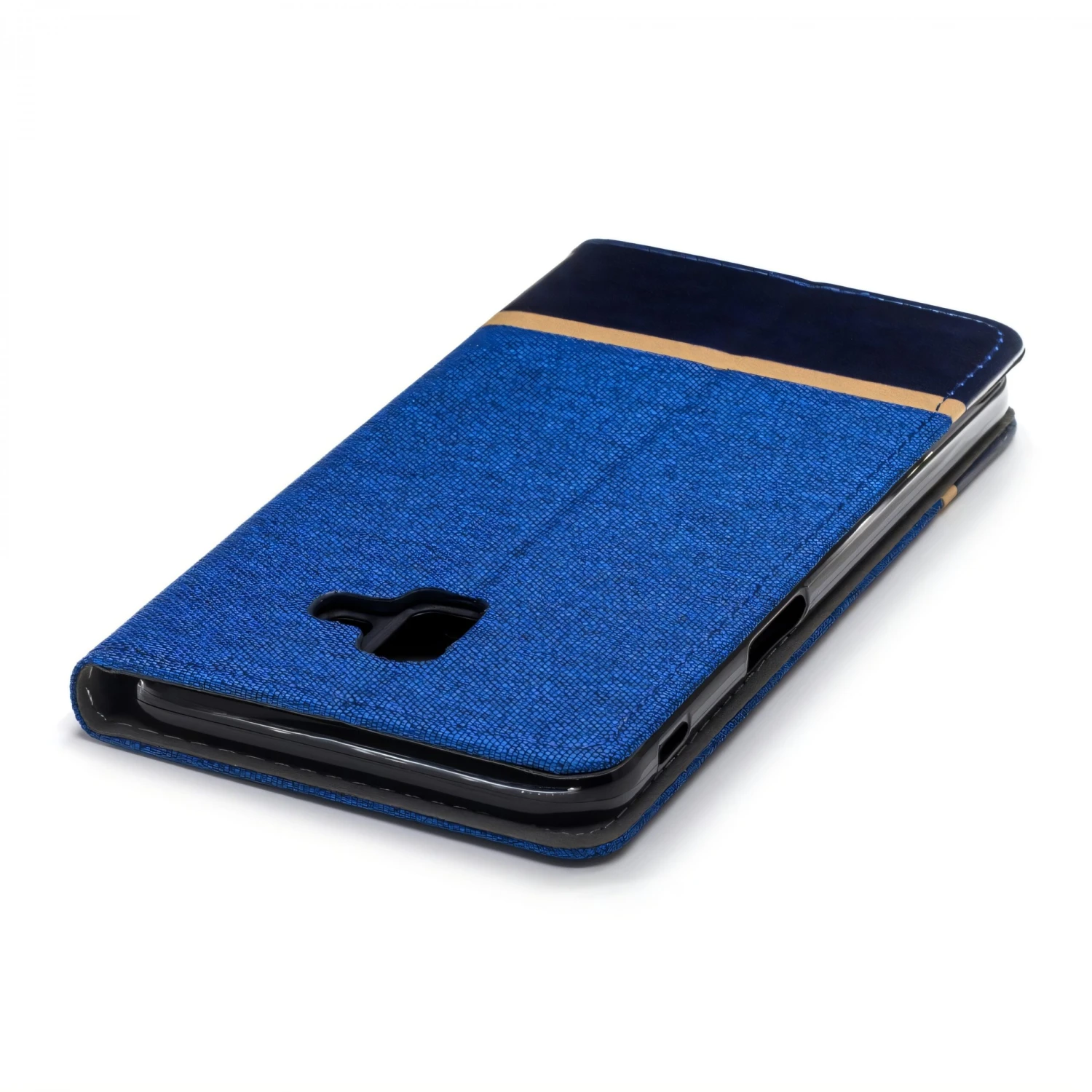 Etui Portefeuille Samsung Galaxy J6+ Et Galaxy J6 Prime Avec Tissu Extérieur Bleu 8 Etui Portefeuille Samsung Galaxy J6+ Et Galaxy J6 Prime Avec Tissu Extérieur Bleu – Image 6