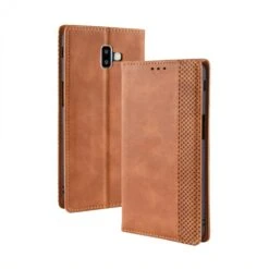 Etui Samsung Portefeuille Galaxy J6 Plus Vintage Marron -All For Phone Magasin etui galaxy j6 plus frac2840 1