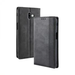 Etui Samsung Portefeuille Galaxy J6 Plus Vintage Noir -All For Phone Magasin etui galaxy j6 plus frac2841 1