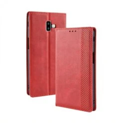 Etui Samsung Portefeuille Galaxy J6 Plus Vintage Rouge -All For Phone Magasin etui galaxy j6 plus frac2842 1