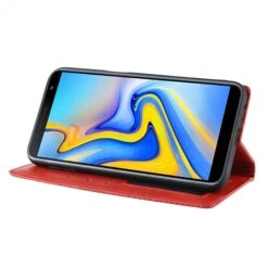 Etui Samsung Portefeuille Galaxy J6 Plus Vintage Rouge -All For Phone Magasin etui galaxy j6 plus frac2842 6