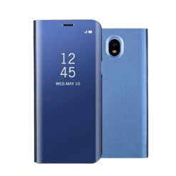 Etui Galaxy J7 2017 Mirroir Bleu