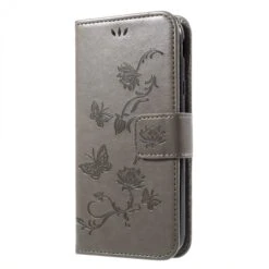Etui Portefuille Galaxy J7 2017 Papillons Gris -All For Phone Magasin etui galaxy j7 2017 frac3973 2