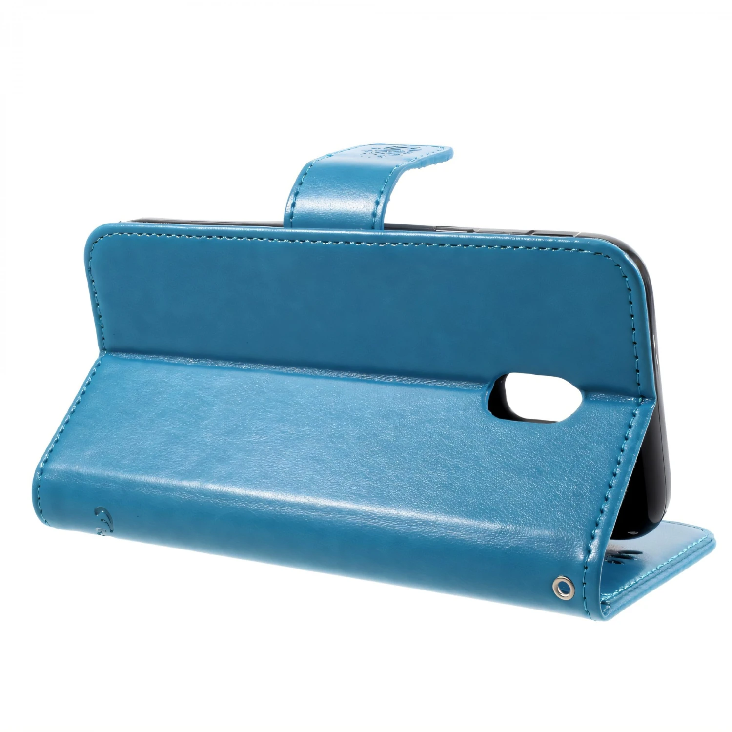 Etui Portefuille Galaxy J7 2017 Papillons Bleu 6 Etui Portefuille Galaxy J7 2017 Papillons Bleu – Image 4