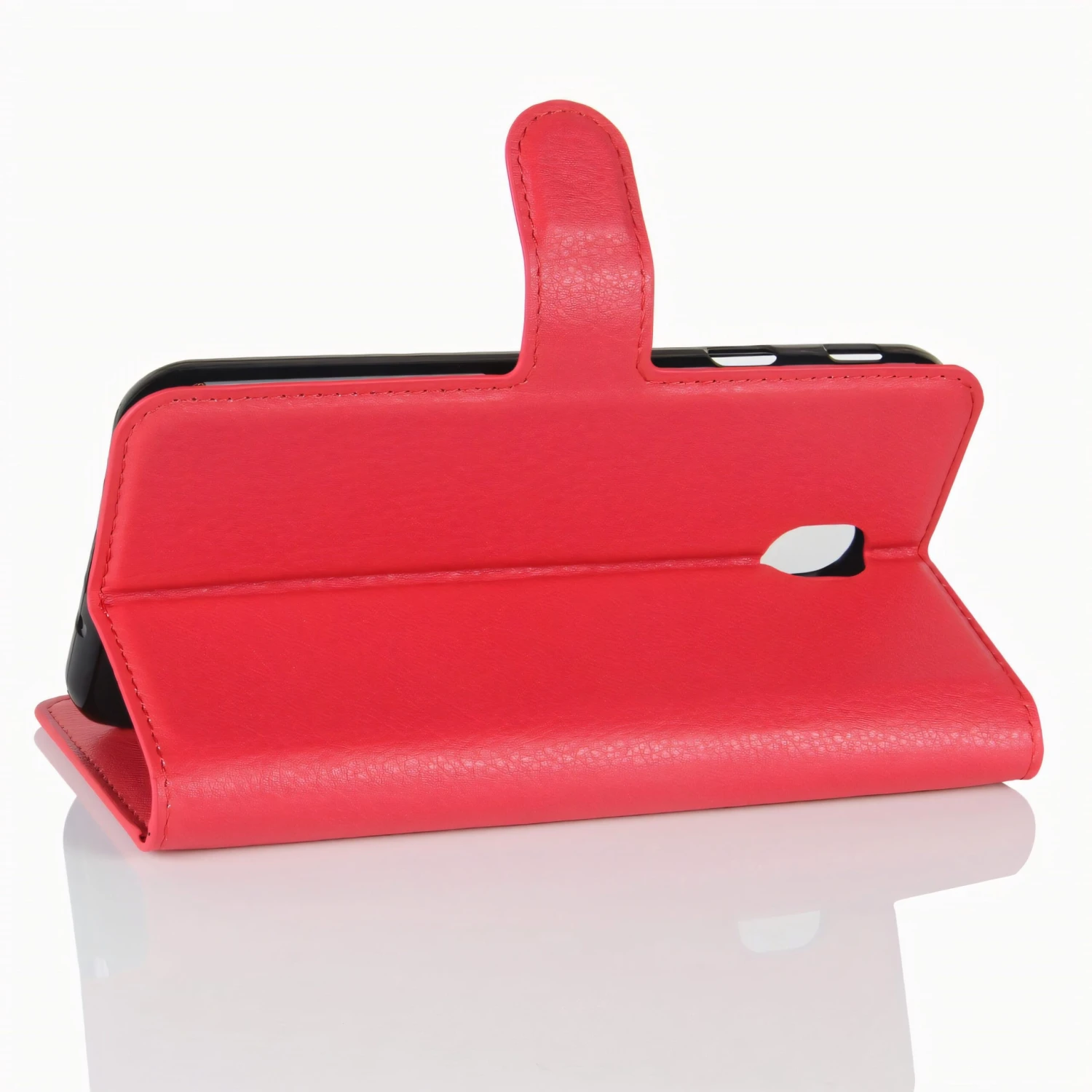 Etui Samsung Portefeuille Galaxy J7 2018 Avec Rangement Cartes Rouge 7 Etui Samsung Portefeuille Galaxy J7 2018 Avec Rangement Cartes Rouge – Image 5