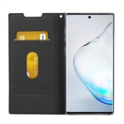 Etui Portefeuille Galaxy Note 10 Simili Cuir - Noir -All For Phone Magasin etui galaxy note 10 frac3608 4