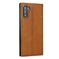 Etui Portefeuille Galaxy Note 10 Simili Cuir - Marron -All For Phone Magasin etui galaxy note 10 frac3610 3