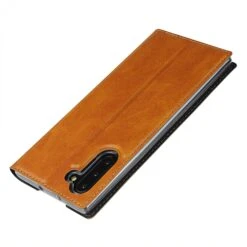 Etui Portefeuille Galaxy Note 10 Simili Cuir - Marron -All For Phone Magasin etui galaxy note 10 frac3610 5