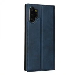 Etui Portefeuille Galaxy Note 10 Plus Simili Cuir - Bleu Foncé -All For Phone Magasin etui galaxy note 10 plus frac3606 3