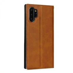 Etui Portefeuille Galaxy Note 10 Plus Simili Cuir - Marron -All For Phone Magasin etui galaxy note 10 plus frac3607 3