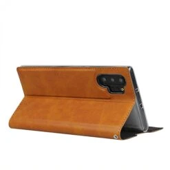 Etui Portefeuille Galaxy Note 10 Plus Simili Cuir - Marron -All For Phone Magasin etui galaxy note 10 plus frac3607 4