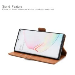 Étui Portefeuille Galaxy Note 10 Plus Simili Cuir Design Marron -All For Phone Magasin etui galaxy note 10 plus frac4117 3
