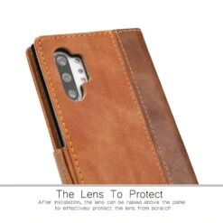 Étui Portefeuille Galaxy Note 10 Plus Simili Cuir Design Marron -All For Phone Magasin etui galaxy note 10 plus frac4117 4