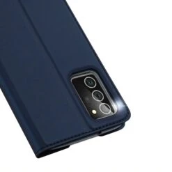 Etui De Protection Galaxy Note 20 Avec Rangement Pour Carte - Superbe Design DUX DUCIS - Bleu Foncé -All For Phone Magasin etui galaxy note 20 frac3646 2