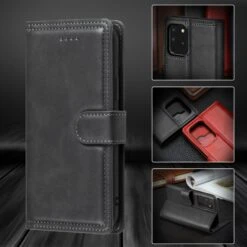 Housse De Protection Galaxy Note 20 Ultra Avec Rangement Cartes - Noir -All For Phone Magasin etui galaxy note 20 ultra frac3689 6