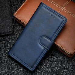 Housse De Protection Galaxy Note 20 Ultra Avec Rangement Cartes - Bleu Foncé -All For Phone Magasin etui galaxy note 20 ultra frac3691 5