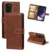 Housse De Protection Galaxy Note 20 Ultra Avec Rangement Cartes - Marron