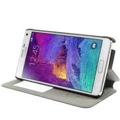 Etui Galaxy Note 4 Cuir Avec Fenetre Kakusiga Noir -All For Phone Magasin etui galaxy note 4 frac1057 3