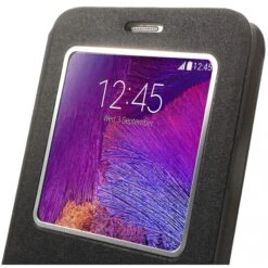 Etui Galaxy Note 4 Cuir Avec Fenetre Kakusiga Noir -All For Phone Magasin etui galaxy note 4 frac1057 7