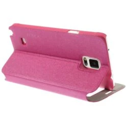 Etui Galaxy Note 4 Cuir Avec Fenetre Kakusiga Fushia -All For Phone Magasin etui galaxy note 4 frac1059 6