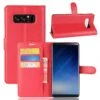 Etui Samsung Portefeuille Galaxy Note 8 Avec Rangements Cartes - Litchi Rouge -All For Phone Magasin etui galaxy note 8 frac2930