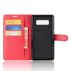 Etui Samsung Portefeuille Galaxy Note 8 Avec Rangements Cartes - Litchi Rouge -All For Phone Magasin etui galaxy note 8 frac2930 2
